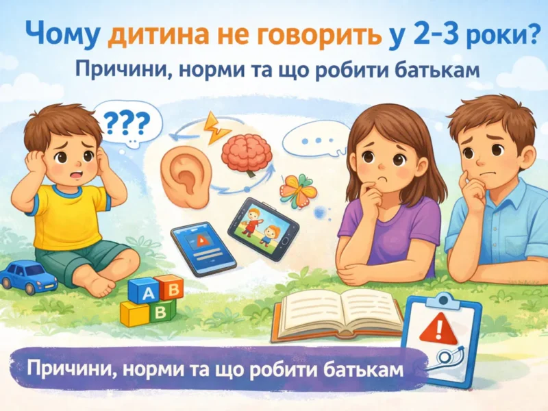 Чому дитина не говорить у 2–3 роки