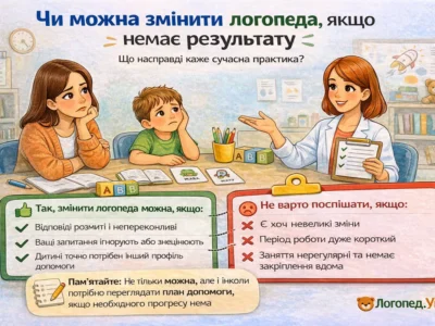 Чи можна змінити логопеда, якщо немає результату