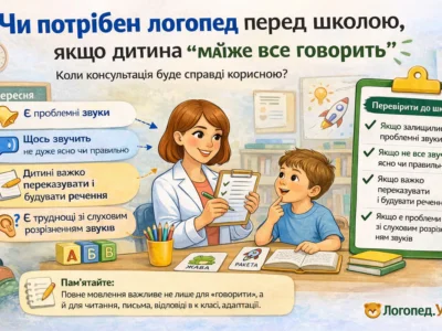 Чи потрібен логопед перед школою