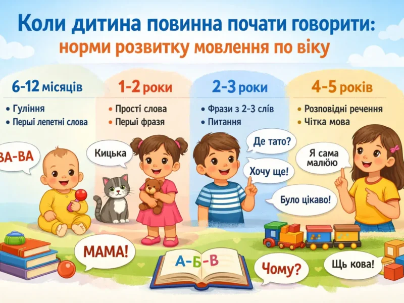 Коли дитина повинна почати говорити