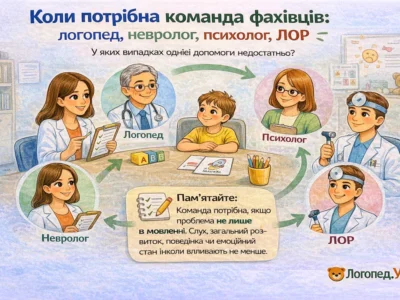 Коли потрібна команда фахівців: логопед, невролог, психолог, ЛОР