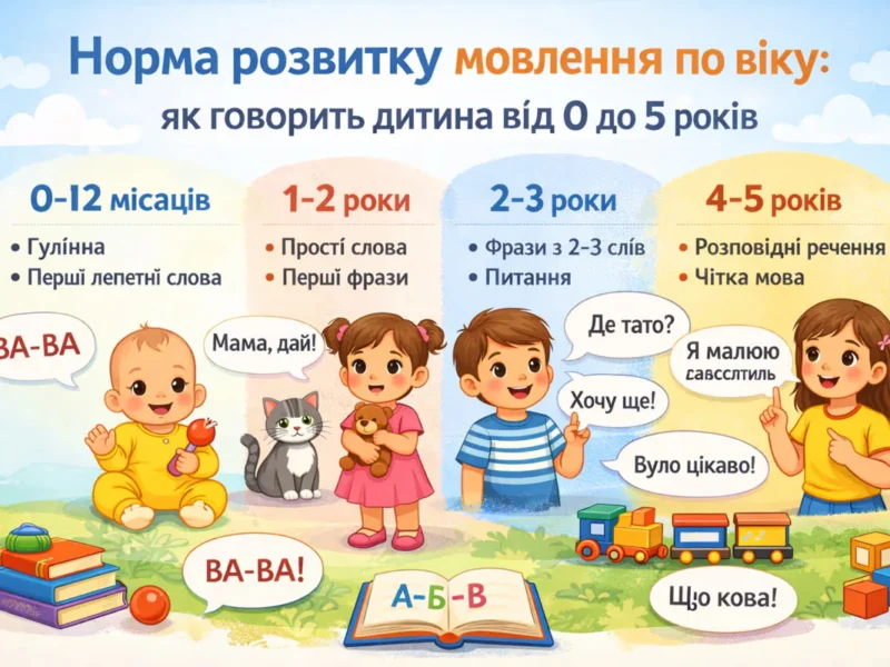 Норма розвитку мовлення по віку