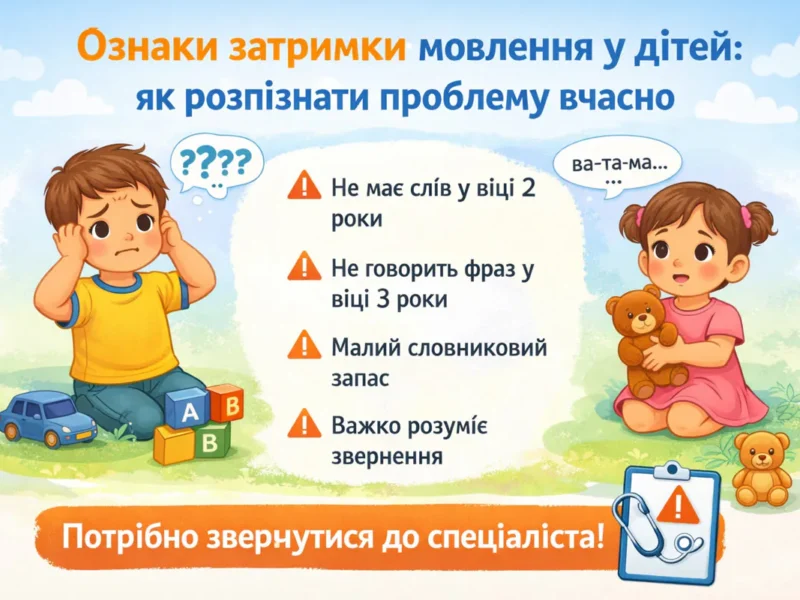 Ознаки затримки мовлення у дітей