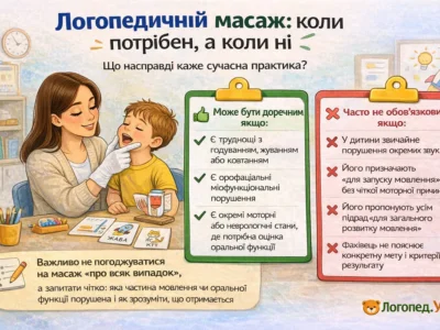 Логопедичний масаж: коли потрібен, а коли ні
