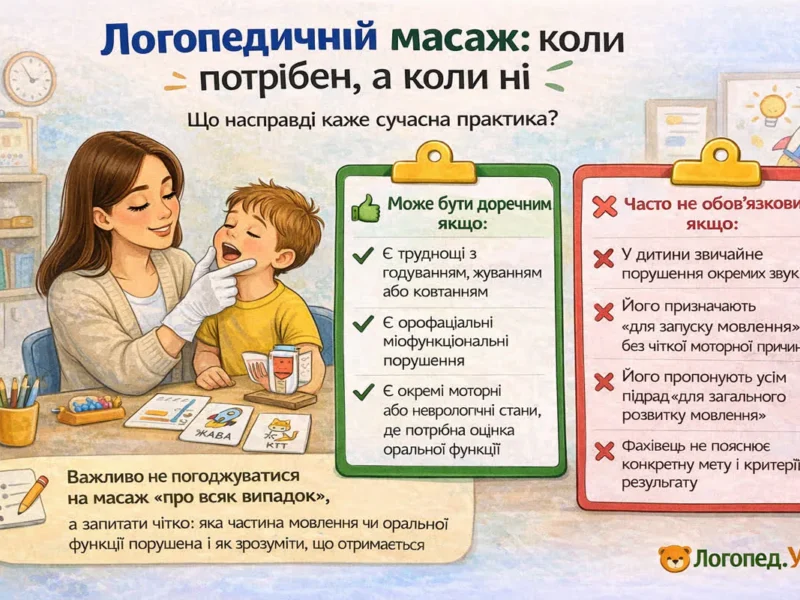 Логопедичний масаж: коли потрібен, а коли ні