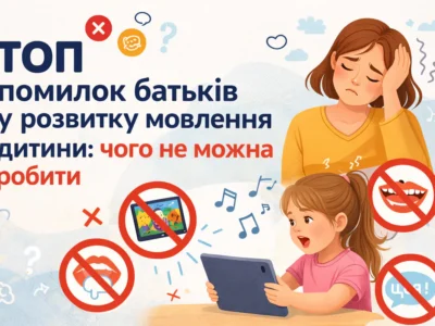 ТОП помилок батьків у розвитку мовлення дитини