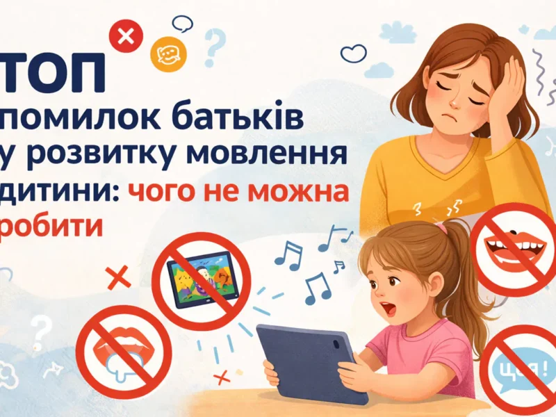 ТОП помилок батьків у розвитку мовлення дитини