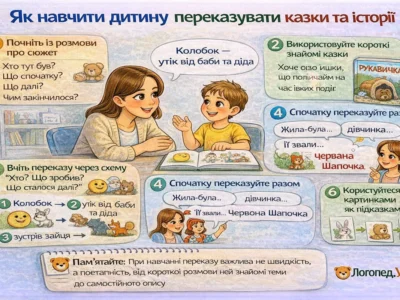 Як навчити дитину переказувати казки та історії