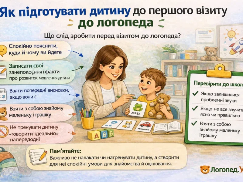 Як підготувати дитину до першого візиту до логопеда