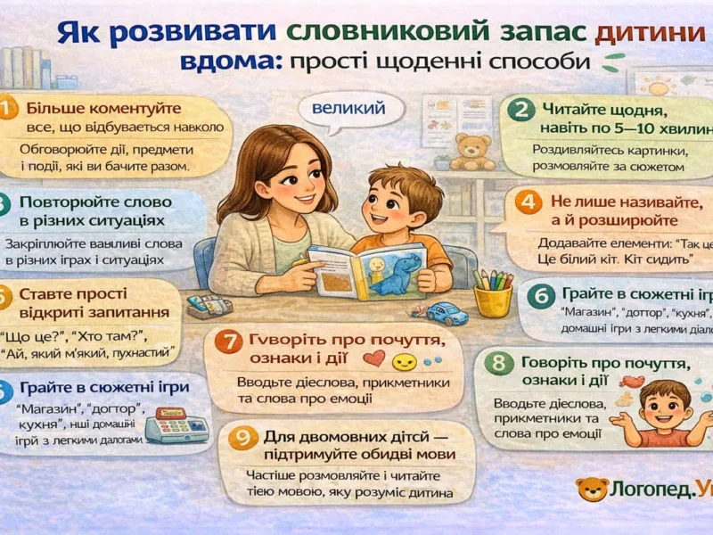 Як розвивати словниковий запас дитини вдома