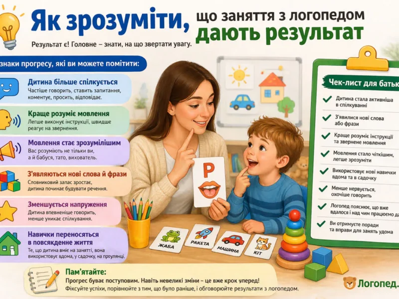 Як зрозуміти, що заняття з логопедом дають результат